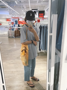 「Right-on（ライトオン）のアイテム（キャップ）」を使った、suzu さん（レディース・153cm）の夏コーディネート
