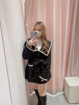「one after another NICE CLAUP（ワンアフターアナザーナイスクラップ）のアイテム（その他アウター）」を使った、reiaさん（レディース・148cm）の冬コーディネート