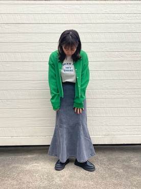 「スナップ」｜「アイテム（スリッポン）」を使った、azuさん（レディース・150cm）の春コーディネート