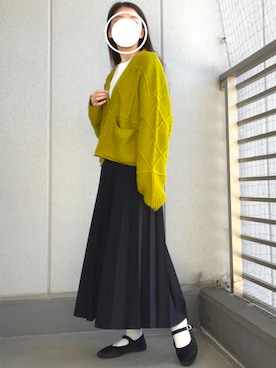 「ピスタチオ」｜「アイテム（パンプス）」を使った、PALULUさん（レディース・156cm）の冬コーディネート