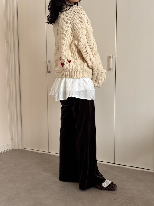 セール】BIGケーブルローゲージルーズニット（ニット/セーター