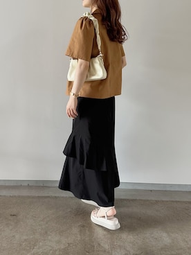 「t a r o s u（タロス）のアイテム」を使った、えだ( ¨̮ )さん（レディース・155cm）の夏コーディネート