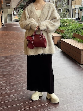 「アイテム（キャミソール）」を使った、えだ( ¨̮ )さん（レディース・155cm）の冬コーディネート