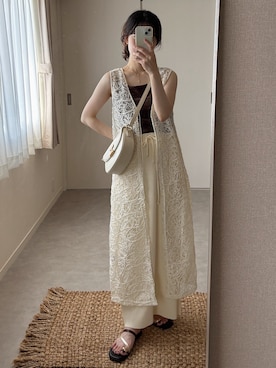 「マタニティコーデ」｜えだ( ¨̮ )さん（レディース・155cm）の夏コーディネート