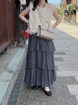「アイテム（その他）」を使った、えだ( ¨̮ )さん（レディース・155cm）の夏コーディネート
