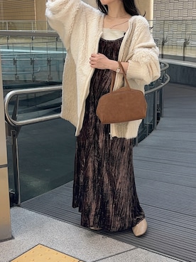 「アイテム（ワンピース/ドレス）」を使った、えだ( ¨̮ )さん（レディース・155cm）の秋コーディネート