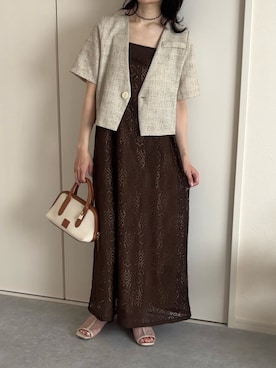 「SNIDEL（スナイデル）のアイテム」を使った、えだ( ¨̮ )さん（レディース・155cm）の夏コーディネート