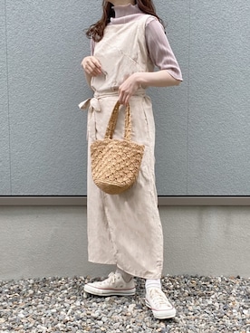 「ラップスカート」｜「アイテム（その他）」を使った、えだ( ¨̮ )さん（レディース・155cm）の夏コーディネート