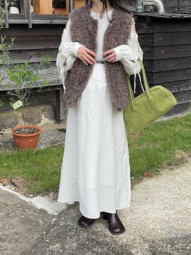 「骨格ウェーブ」｜えだ( ¨̮ )さん（レディース・155cm）の秋コーディネート