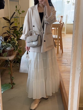 えだ( ¨̮ )さん(レディース・155cm)の春コーディネート