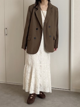 「アイテム（その他）」を使った、えだ( ¨̮ )さん（レディース・155cm）の春コーディネート