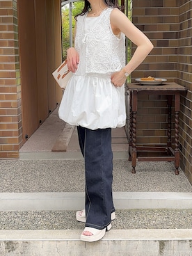 えだ( ¨̮ )さん（レディース・155cm）の夏コーディネート