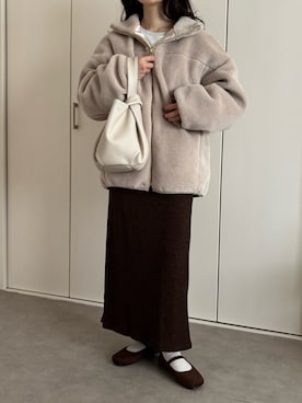 「アイテム（その他）」を使った、えだ( ¨̮ )さん（レディース・155cm）の冬コーディネート