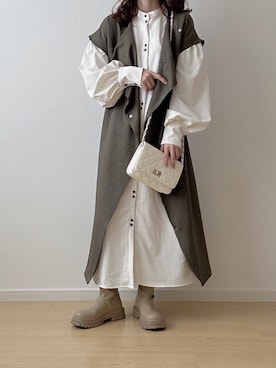「HALEY PESCA（ヘーリーペスカ）のアイテム」を使った、えだ( ¨̮ )さん（骨格ウェーブ・レディース・155cm）の春コーディネート