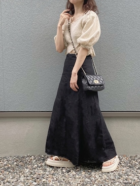 「BeAMS DOT（ビームスドット）のアイテム」を使った、えだ( ¨̮ )さん（レディース・155cm）の夏コーディネート
