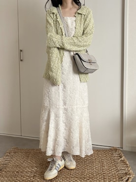 「アイテム（その他）」を使った、えだ( ¨̮ )さん（レディース・155cm）の春コーディネート