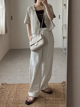 「アイテム（その他）」を使った、えだ( ¨̮ )さん（レディース・155cm）の秋コーディネート