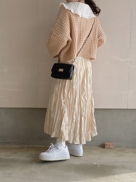 えだ( ¨̮ )さん(レディース・155cm)の春コーディネート