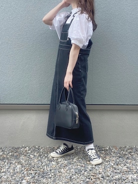 「INTER FACTORY（インターファクトリー）のアイテム（ワンピース/ドレス）」を使った、えだ( ¨̮ )さん（レディース・155cm）の夏コーディネート