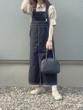 「INTER FACTORY（インターファクトリー）のアイテム（ワンピース/ドレス）」を使った、えだ( ¨̮ )さん（レディース・155cm）の夏コーディネート