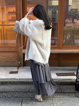 「アイテム（セットアップ）」を使った、えだ( ¨̮ )さん（レディース・155cm）の秋コーディネート