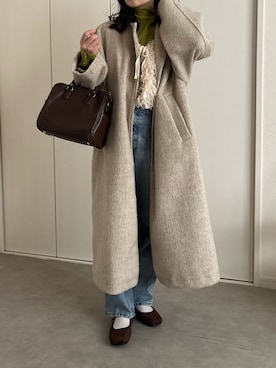 「アイテム（その他）」を使った、えだ( ¨̮ )さん（レディース・155cm）の冬コーディネート