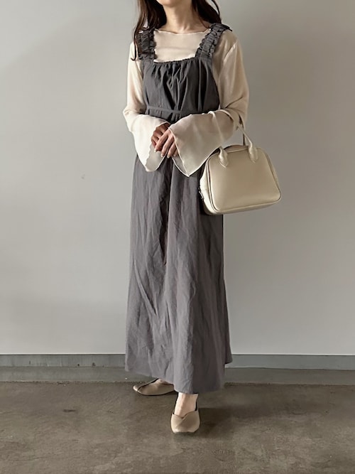 AURALEE＞シアーリブ ボートネック Tシャツ