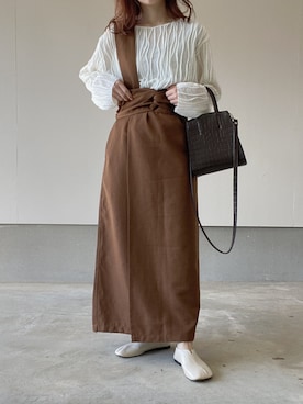 「ほめられ本命コーデ」｜「アイテム（パンプス）」を使った、えだ( ¨̮ )さん（レディース・155cm）の冬コーディネート