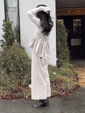 「GRL（グレイル）のアイテム」を使った、えだ( ¨̮ )さん（メンズ・155cm）の冬コーディネート