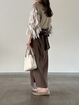 「ファッションを楽しもう」｜「アイテム（パンプス）」を使った、えだ( ¨̮ )さん（レディース・155cm）の秋コーディネート