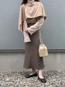 「Fabby fabby（ファビィーファビィー）のアイテム」を使った、えだ( ¨̮ )さん（レディース・155cm）の秋コーディネート