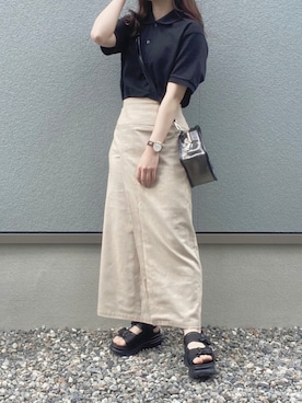 「Per sist ence（パーシエンス）のアイテム」を使った、えだ( ¨̮ )さん（レディース・155cm）の夏コーディネート