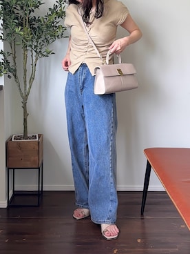 「LE TALON（ルタロン）のアイテム」を使った、えだ( ¨̮ )さん（レディース・155cm）の夏コーディネート