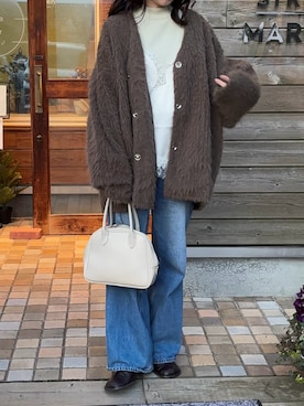 「SNIDEL（スナイデル）のアイテム」を使った、えだ( ¨̮ )さん（レディース・155cm）の冬コーディネート