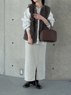 「archives（アルシーヴ）のアイテム」を使った、えだ( ¨̮ )さん（レディース・155cm）の冬コーディネート