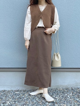 えだ( ¨̮ )さん（レディース・155cm）の秋コーディネート