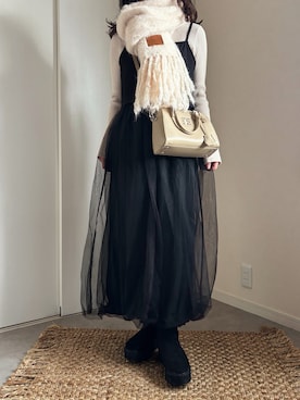 えだ( ¨̮ )さん（レディース・155cm）の冬コーディネート