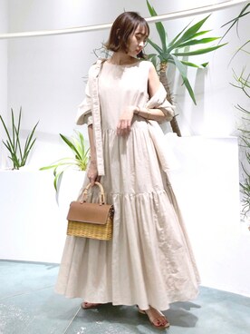 鐘ヶ江真由子さん（レディース・159cm）の夏コーディネート