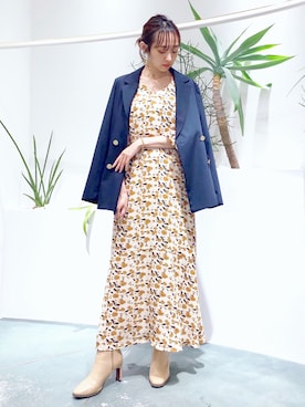 鐘ヶ江真由子さん(レディース・159cm)の秋コーディネート