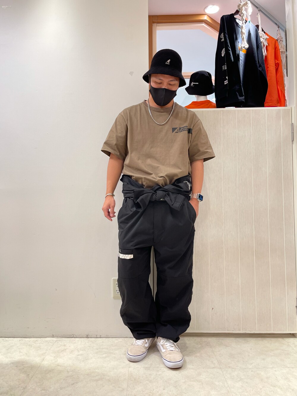 「AVIREX、AVIREXBelle、ミリタリー、大人コーデ、ファッションの力を信じよう、ootd、フォローミー、いいね、save、フォローお願いします🤑、相互フォロー、オーバーサイズ」｜「AVIREXの【AVIREX FLYER’S】ショートスリーブ Tシャツ / SS T-SHIRT AF / アヴィレックス / AVIREX（Tシャツ/カットソー、ブラウン系）」を使った、toshioさん（メンズ・169cm）の夏コーディネートの1枚目の写真