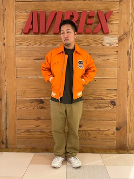 「アイテム（スタジャン、その他）」を使った、toshioさん（メンズ・169cm）の秋コーディネート