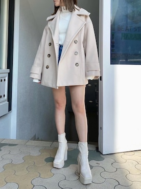 「envym_staff」｜「アイテム（その他アウター）」を使った、ENVYM_MADOKAさん（レディース・164cm）の秋コーディネート