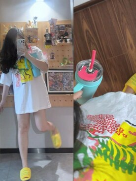 「M（エム）のアイテム（トップス）」を使った、3點69さん（レディース・158cm）の春コーディネート