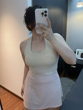 「M（エム）のアイテム（トップス）」を使った、3點69さん（レディース・158cm）の春コーディネート