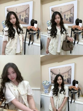 「M（エム）のアイテム（トップス）」を使った、3點69さん（レディース・158cm）の春コーディネート