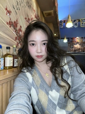 「M（エム）のアイテム」を使った、3點69さん（レディース・158cm）の春コーディネート