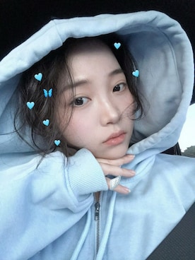 「M（エム）のアイテム（トップス、ホワイト系）」を使った、3點69さん（レディース・158cm）の春コーディネート