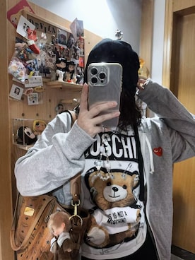 「M（エム）のアイテム（トップス、ホワイト系）」を使った、3點69さん（レディース・158cm）の春コーディネート