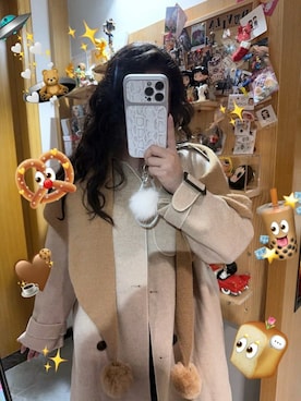 「M（エム）のアイテム（トップス、ホワイト系）」を使った、3點69さん（レディース・158cm）の春コーディネート