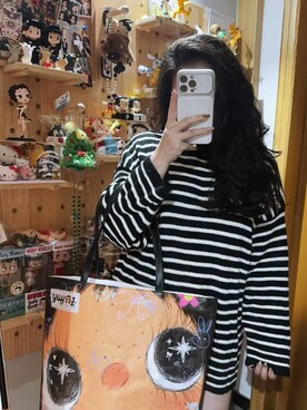 「M（エム）のアイテム（トップス）」を使った、3點69さん（レディース・158cm）の春コーディネート